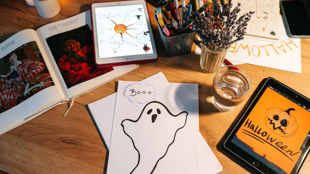 Kolorowanki halloween duchy gratis w PDF do druku